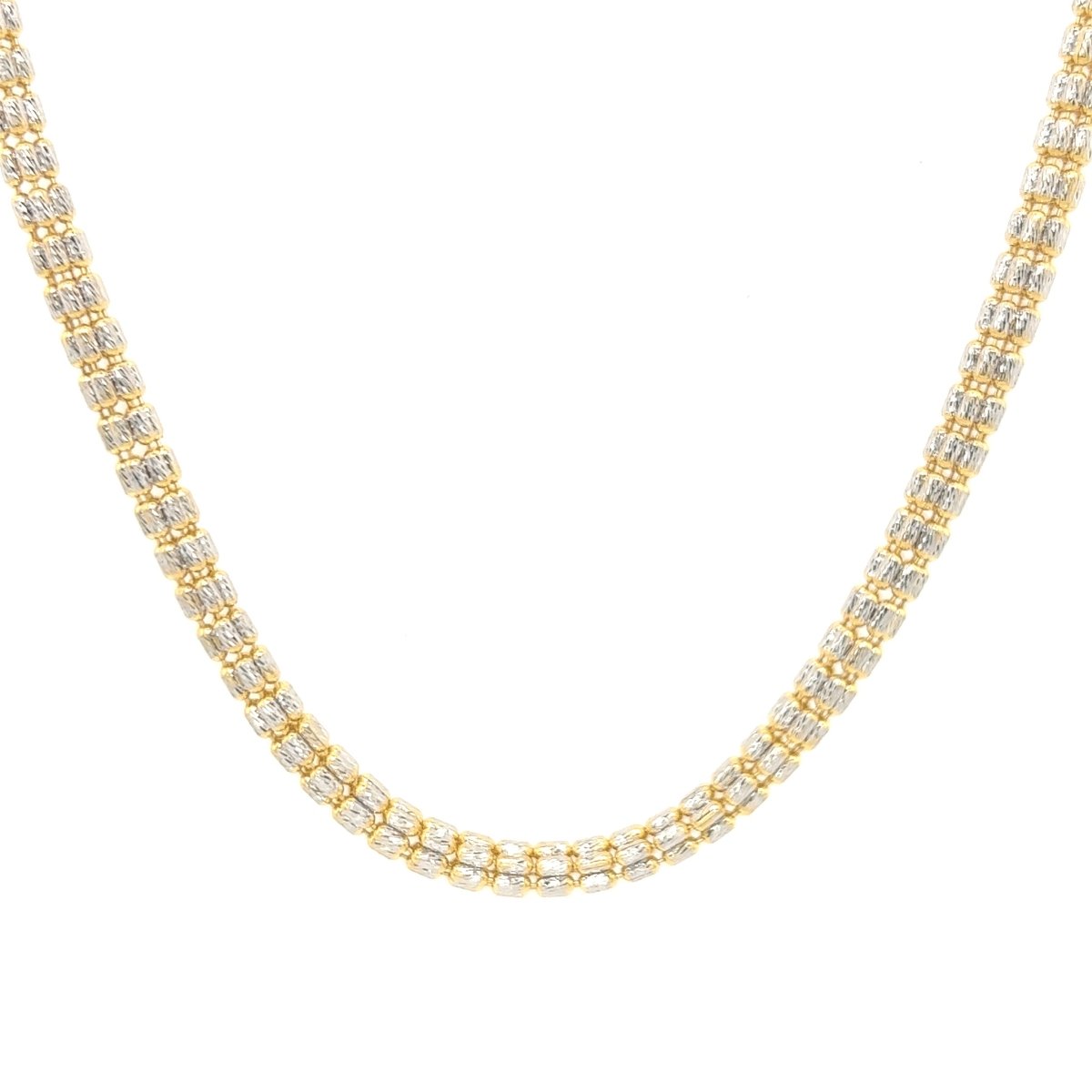 10K Yellow Gold Ice Diamond Cut Chain 3MM 8" Bracelet HipHopBling