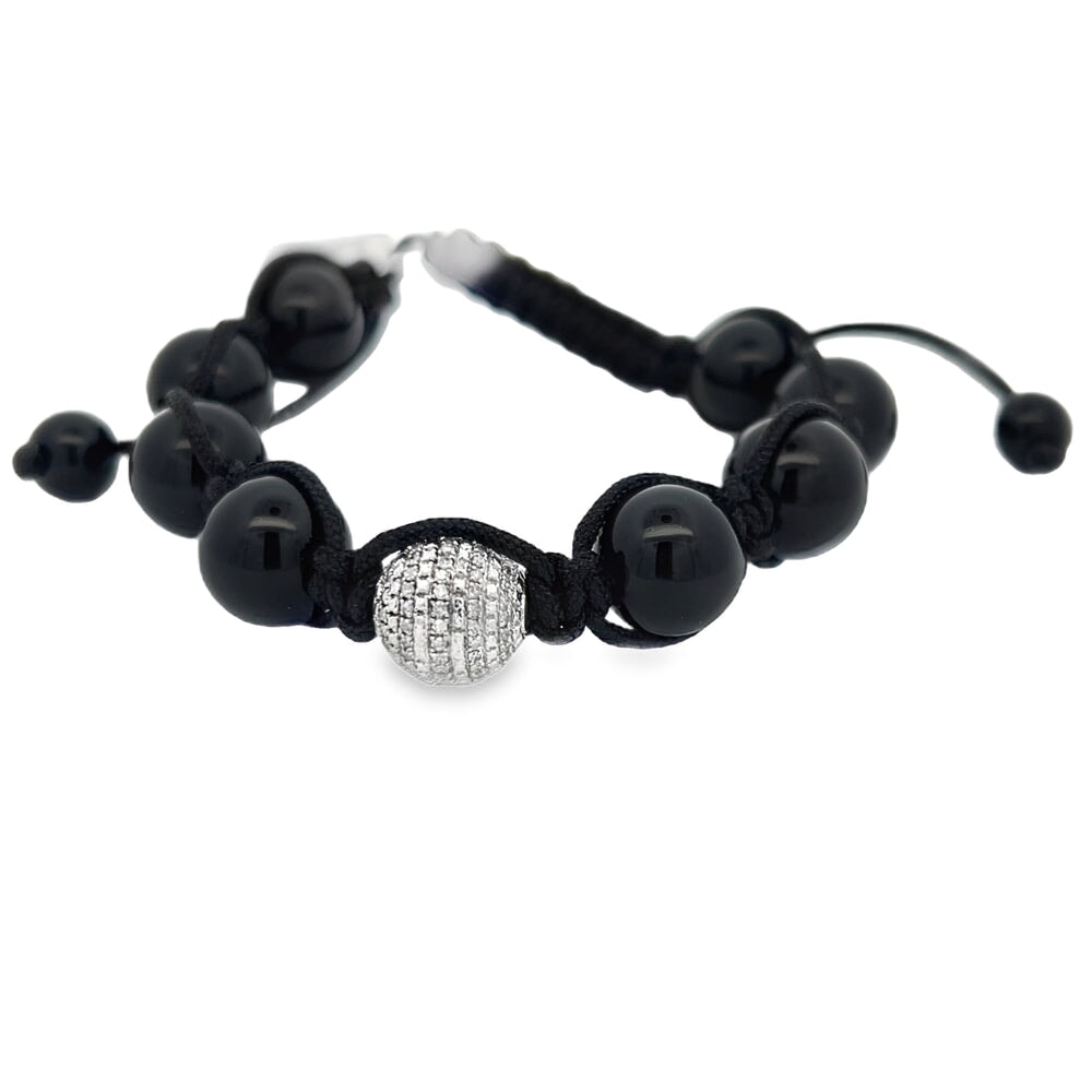 11MM .59cttw Diamond Disco Ball Bracelet .925 Sterling Silver HipHopBling