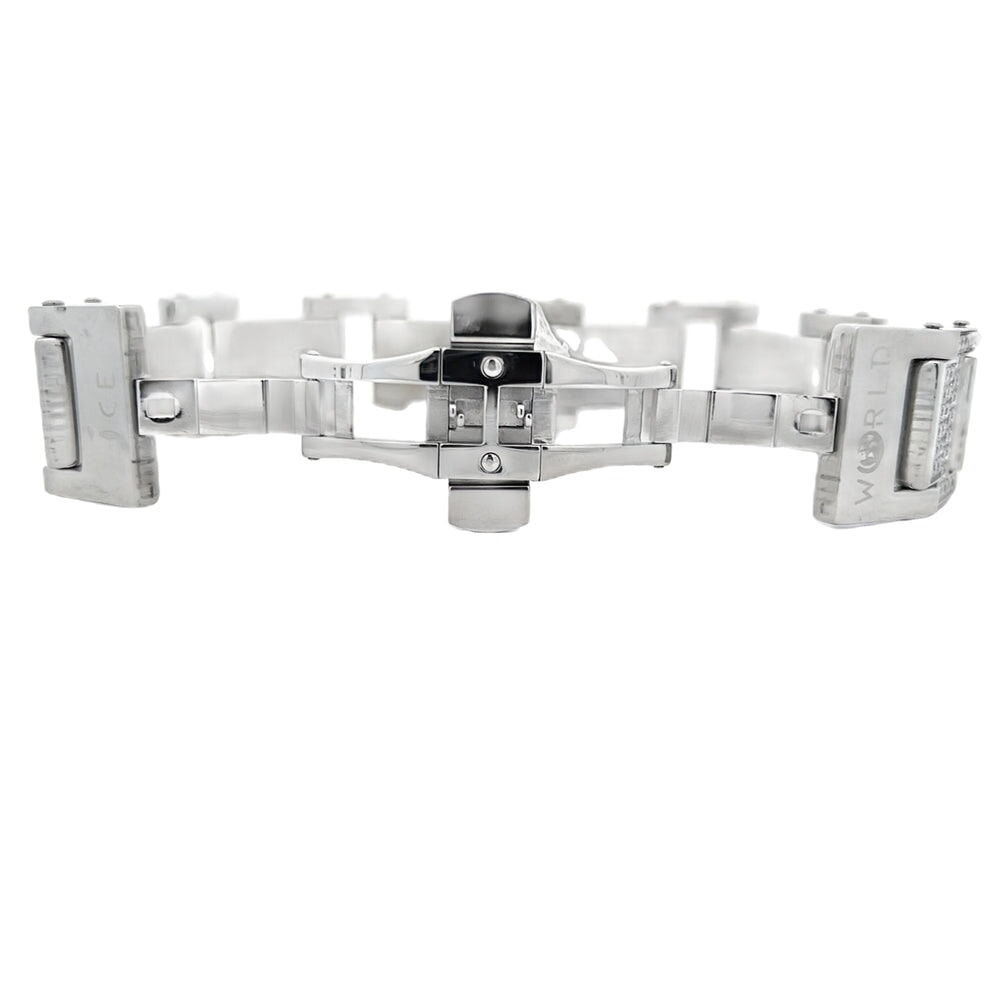 Blocky CZ Iced Out Bracelet Stainless Steel Rose gold HipHopBling