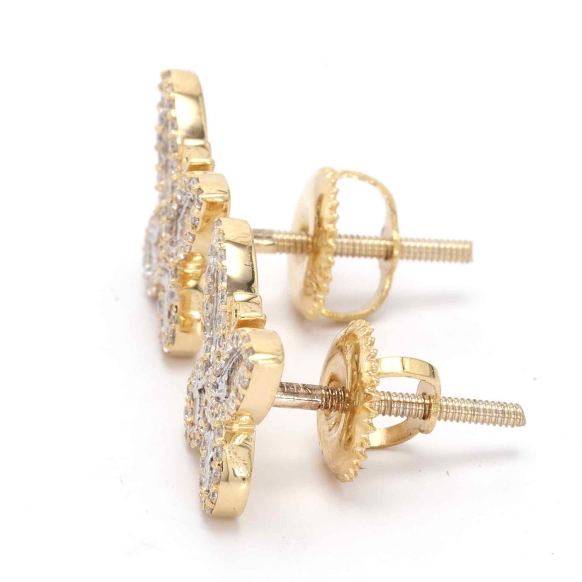 Butterfly Baguette Diamond Earrings Solid 14K Gold 14K Yellow Gold 9MM X 10MM | .47cttw HipHopBling