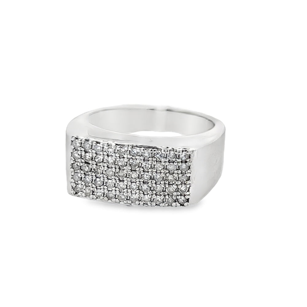 Clean .58cttw Diamond Ring .925 Sterling Silver HipHopBling