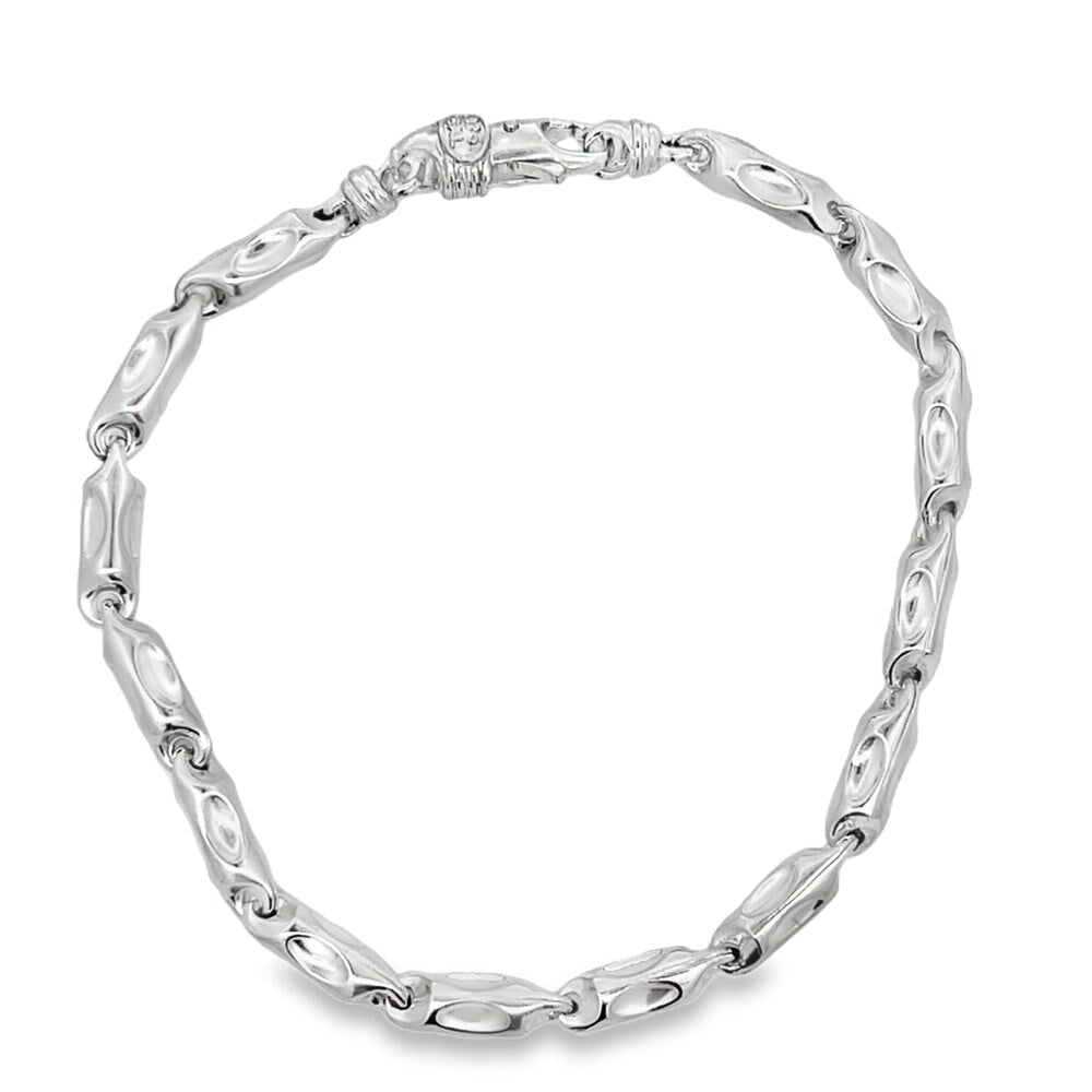 Crater Link Bracelet .925 Sterling Silver HipHopBling