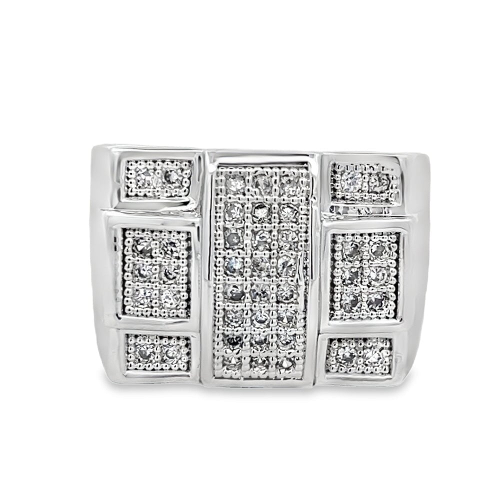 Criss Cross CZ Ring .925 Sterling Silver 8 HipHopBling