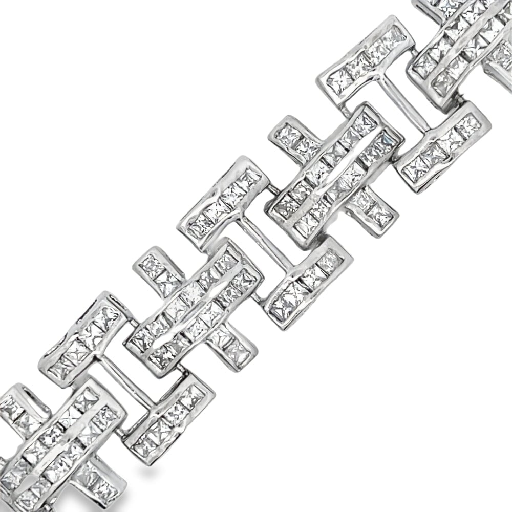 Cross Link Princess CZ Hip Hop Bracelet HipHopBling