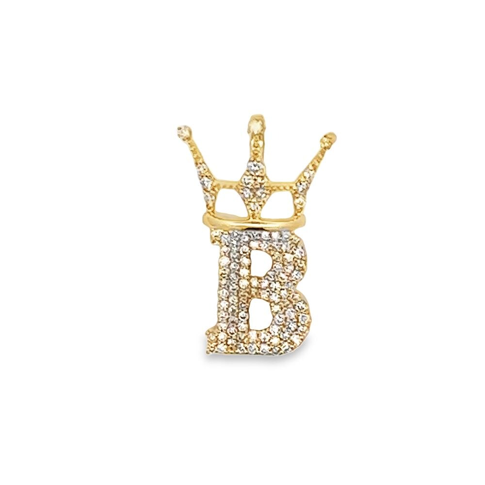 Diamond Hip Hop Bling Logo Pendant Solid 14K Gold 14K Yellow Gold Micro 20MM HipHopBling