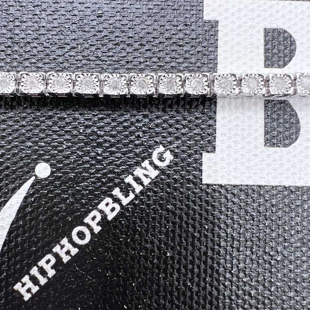 Diamond Tennis Bracelet Miracle Setting in .925 Sterling Silver HipHopBling
