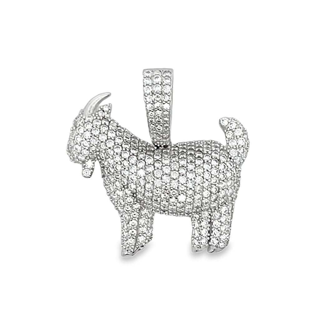 Goat 2.85cttw VVS Moissanite Pendant .925 Sterling Silver HipHopBling
