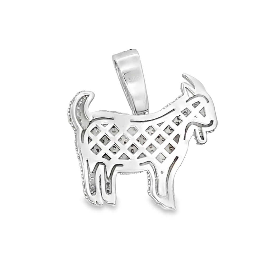 Goat 2.85cttw VVS Moissanite Pendant .925 Sterling Silver HipHopBling
