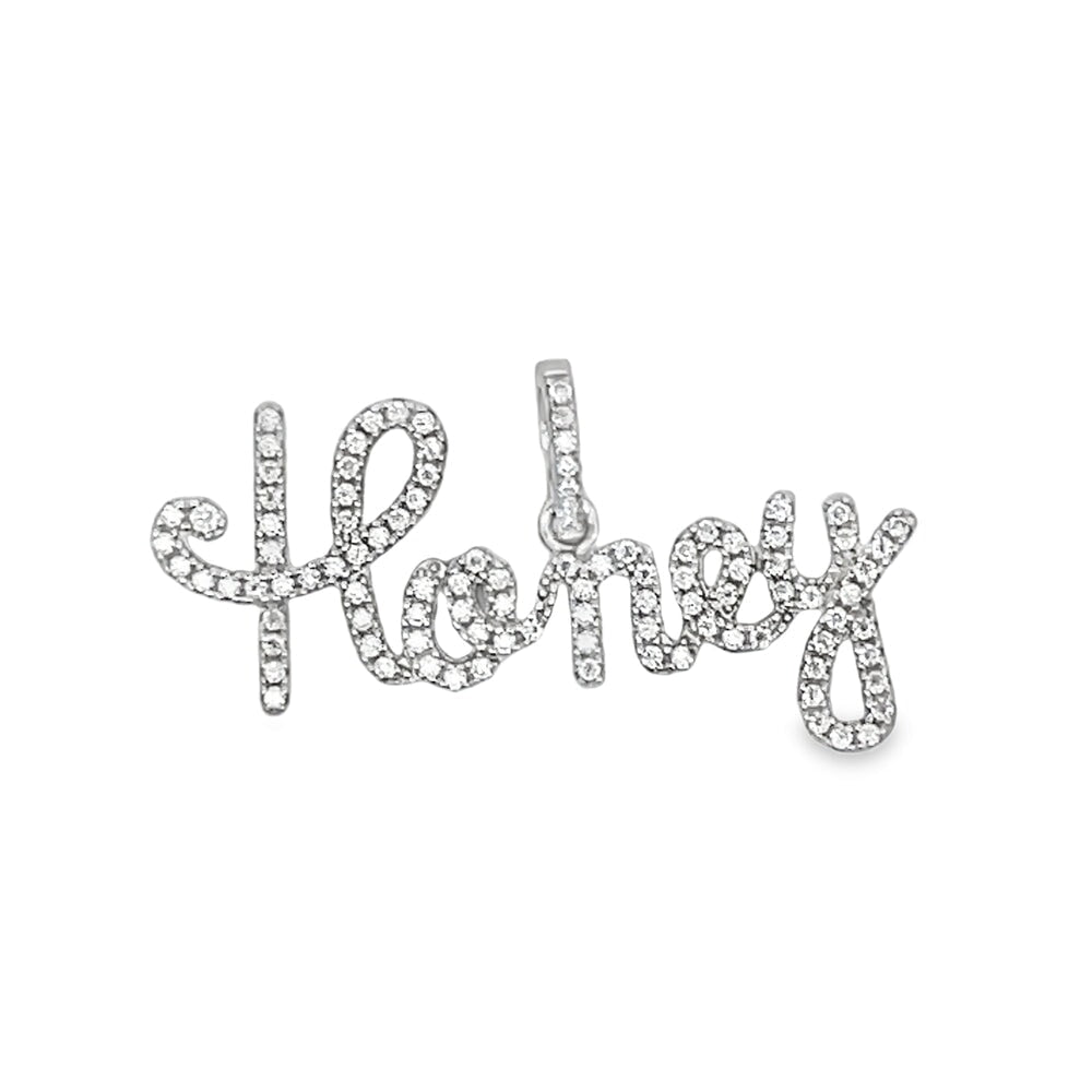 Honey Iced Out Moissanite Pendant .925 Sterling Silver HipHopBling