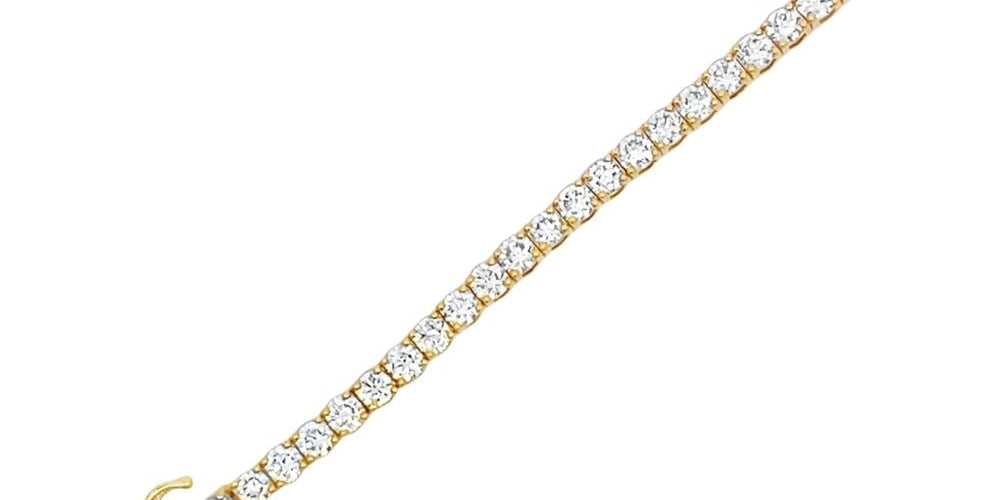 Lab Grown Diamond Tennis Bracelet CVD Solid 14K Gold 14K White Gold 2.00 Cttw HipHopBling