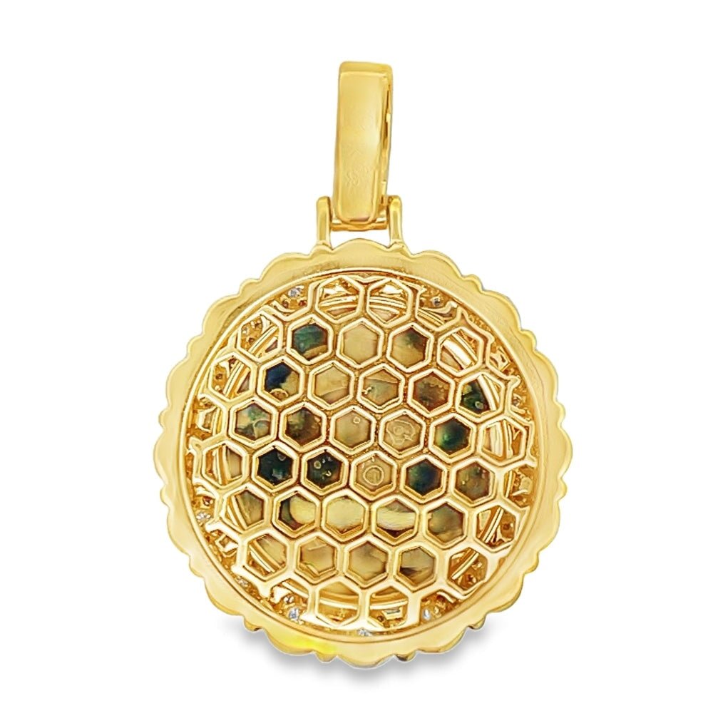 Picture Frame Cluster Diamond 1.67cttw Pendant 14K Gold HipHopBling