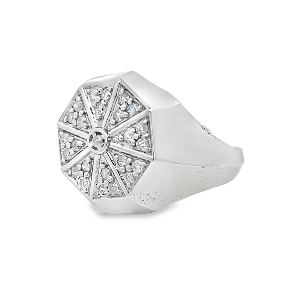 Pinwheel .53cttw Diamond Ring .925 Sterling Silver HipHopBling