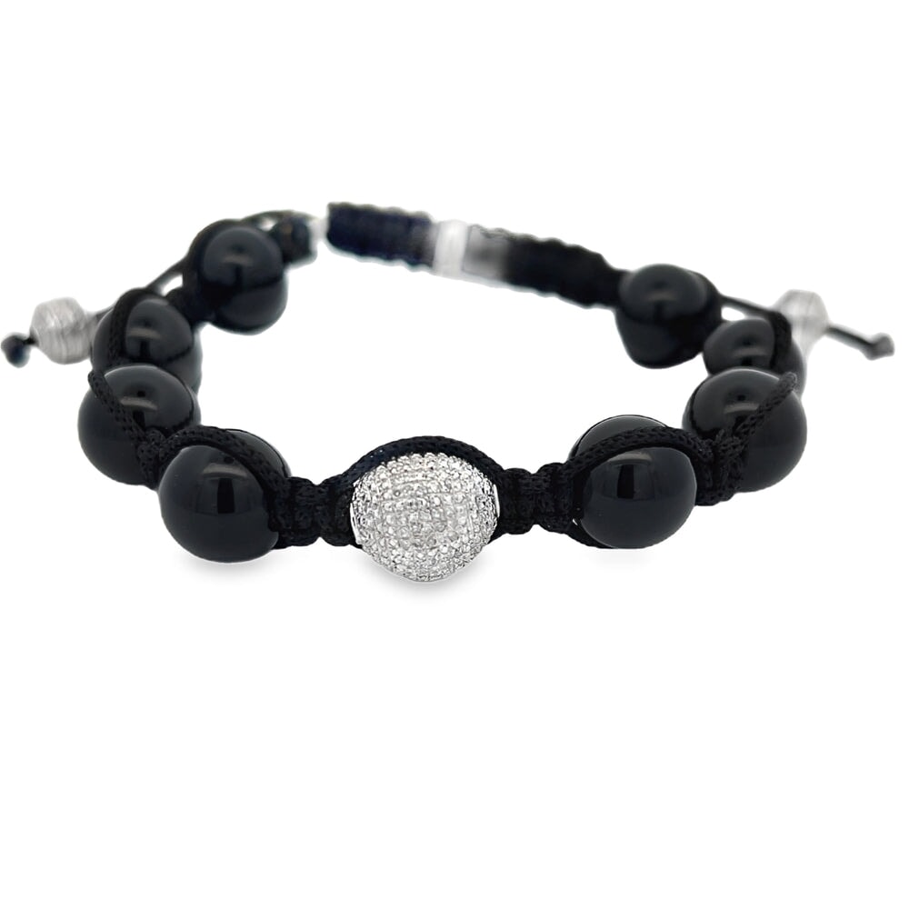 Popular Diamond Disco Ball Bracelet .925 Sterling Silver HipHopBling