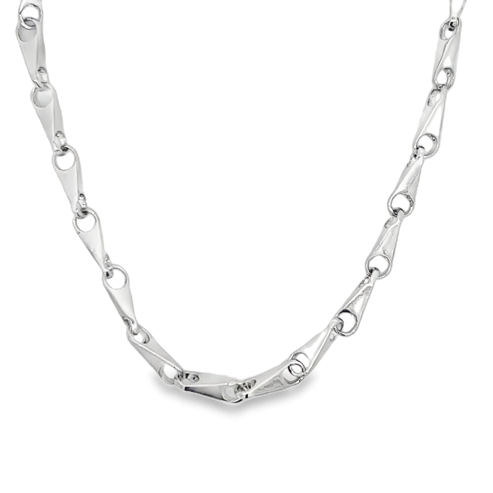 Spear Link Chain .925 Sterling Silver HipHopBling