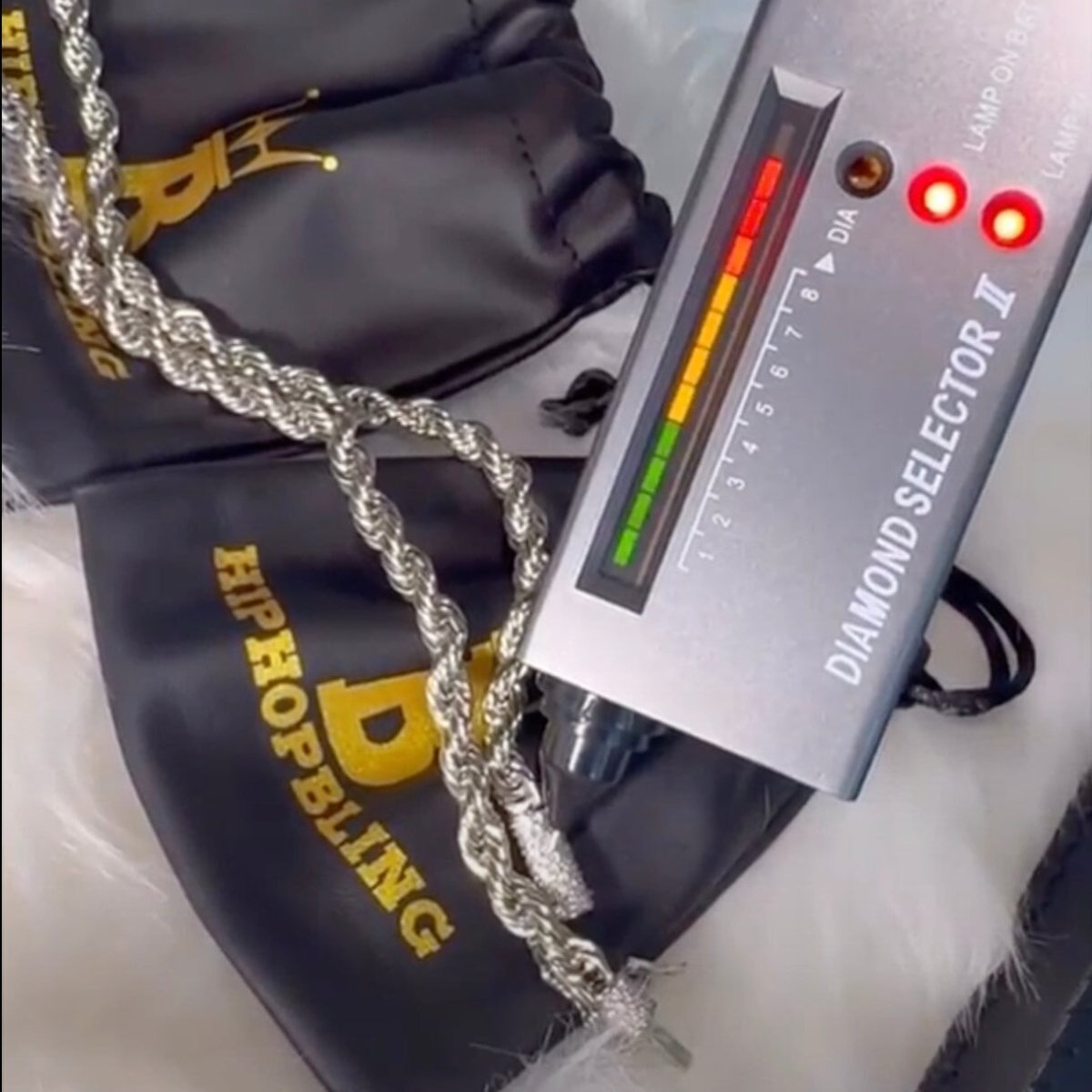 VVS Moissanite French Rope Chain Steel / .925 Silver Yellow Gold 6MM 7" Bracelet HipHopBling