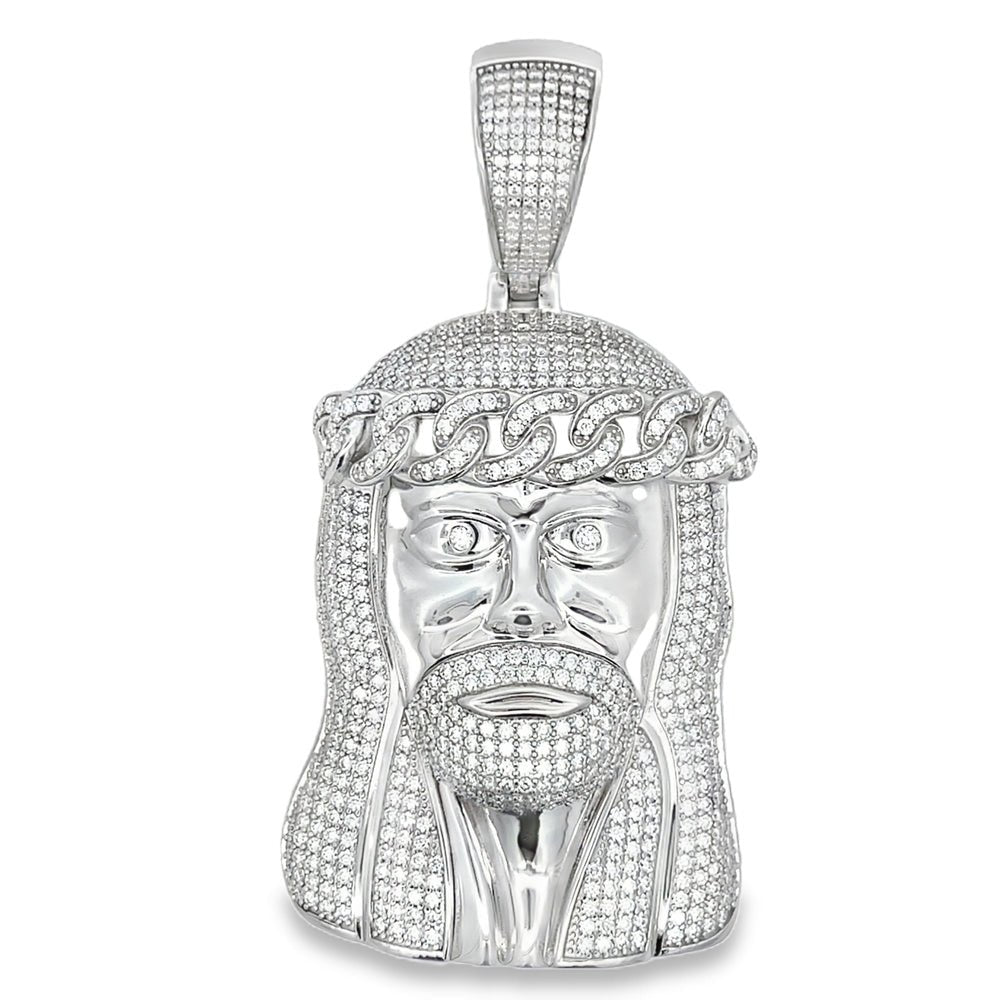 XL Jesus Piece 10.50cttw VVS Moissanite Pendant .925 Sterling Silver HipHopBling