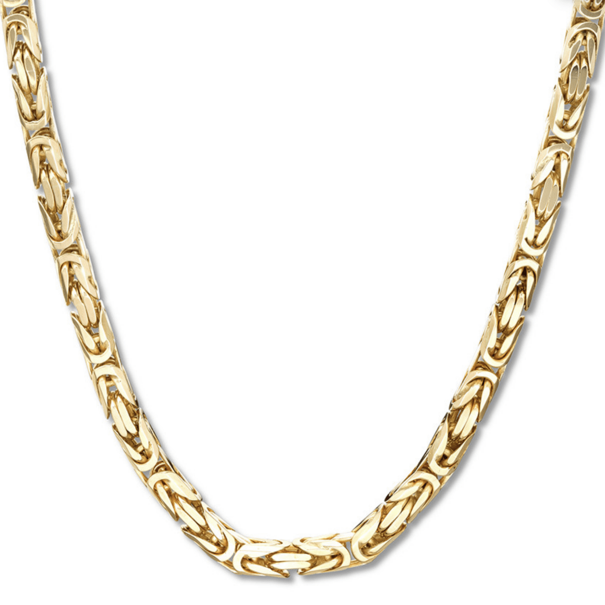 10K Yellow Gold Byzantine Chain Lightweight 2.4MM 18" HipHopBling