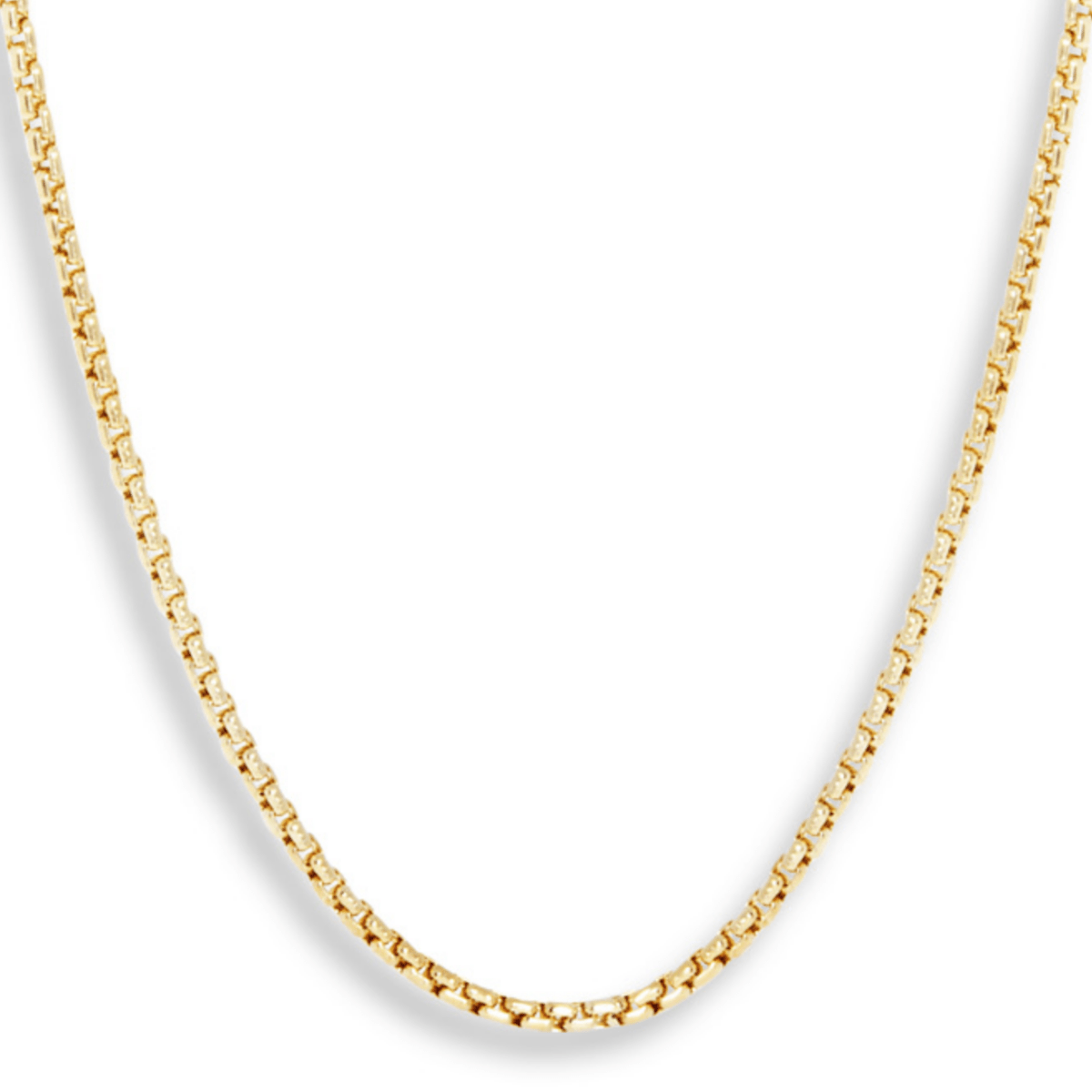 10K Yellow Gold Diamond Cut Box Chain Lightweight 1.2MM 16" HipHopBling