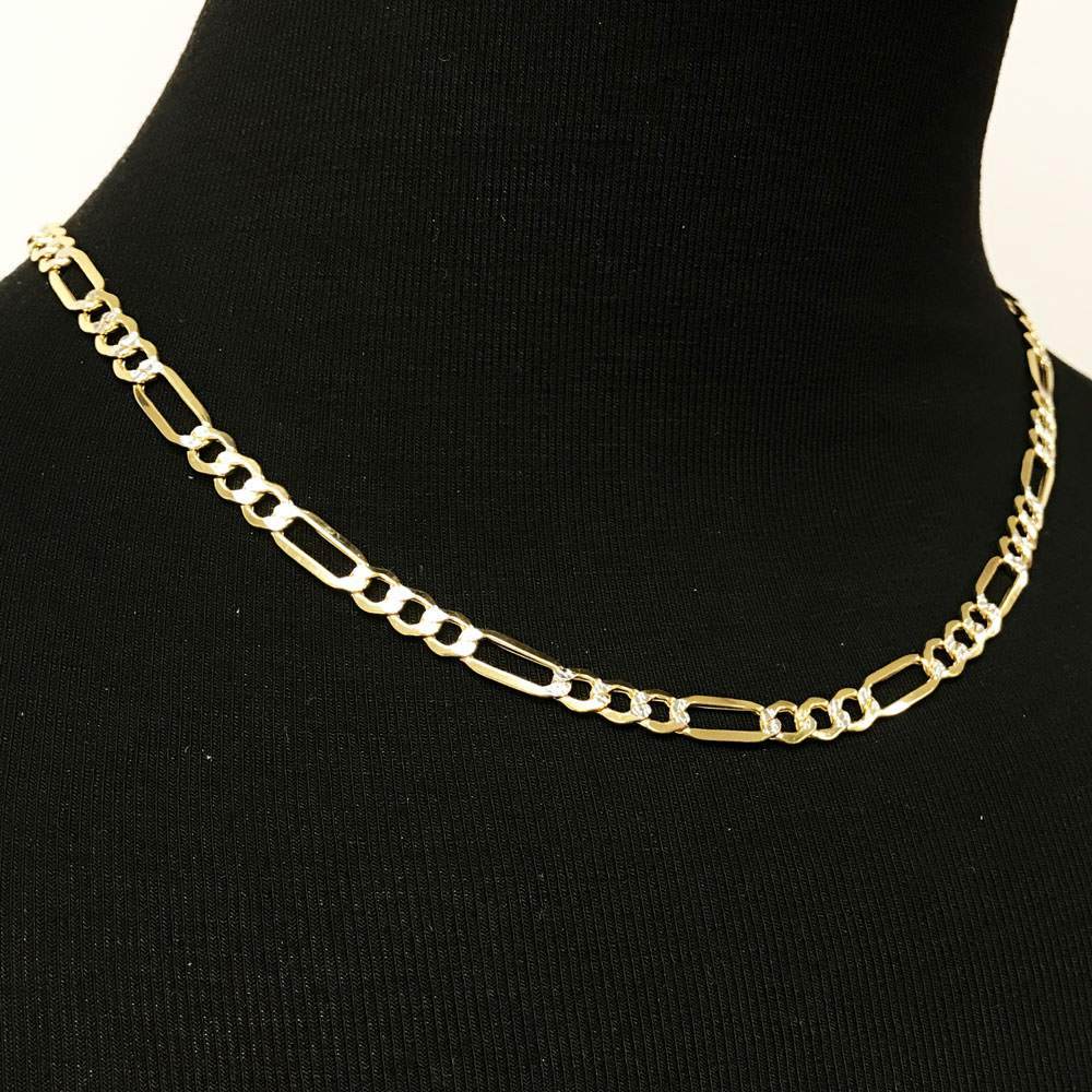 10K Yellow Gold Diamond Cut Figaro Chain Lightweight (Copy) 2MM 16" 14K Yellow Gold HipHopBling