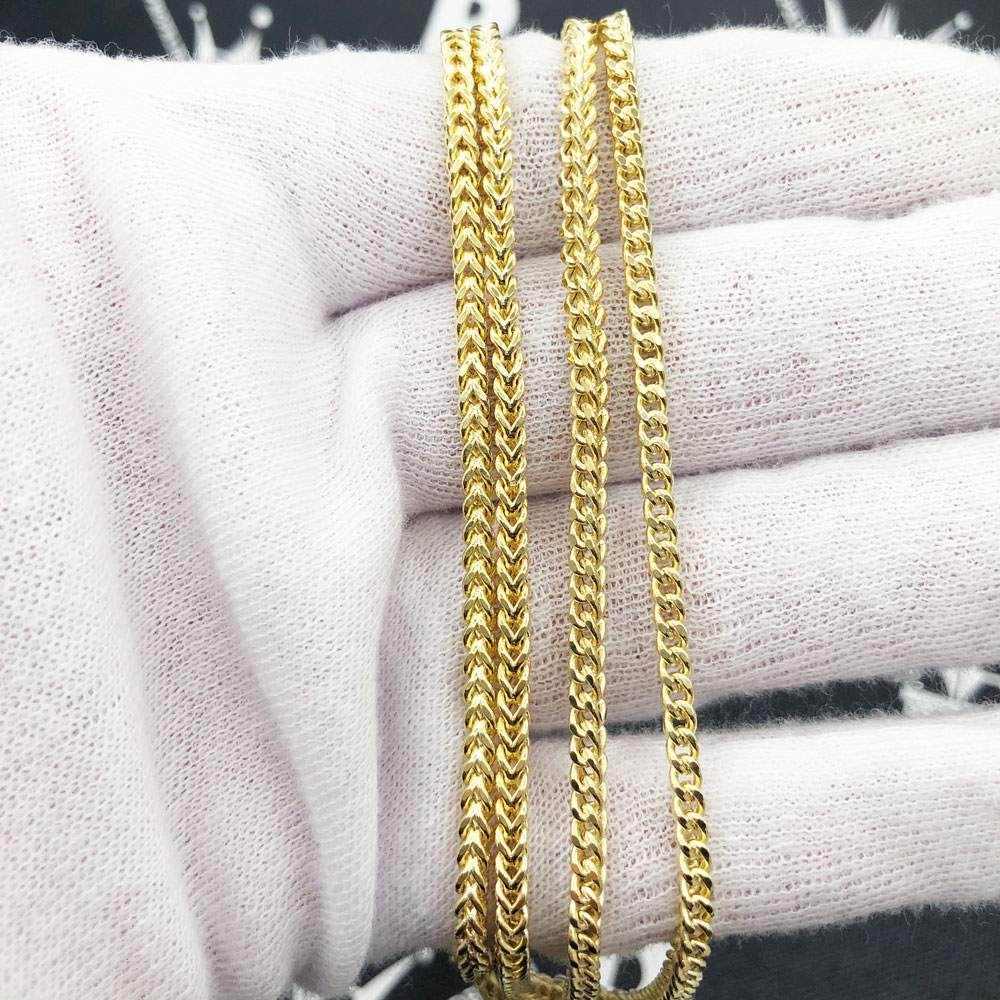 10K Yellow Gold Franco Chain Lightweight 1.5MM 16" HipHopBling