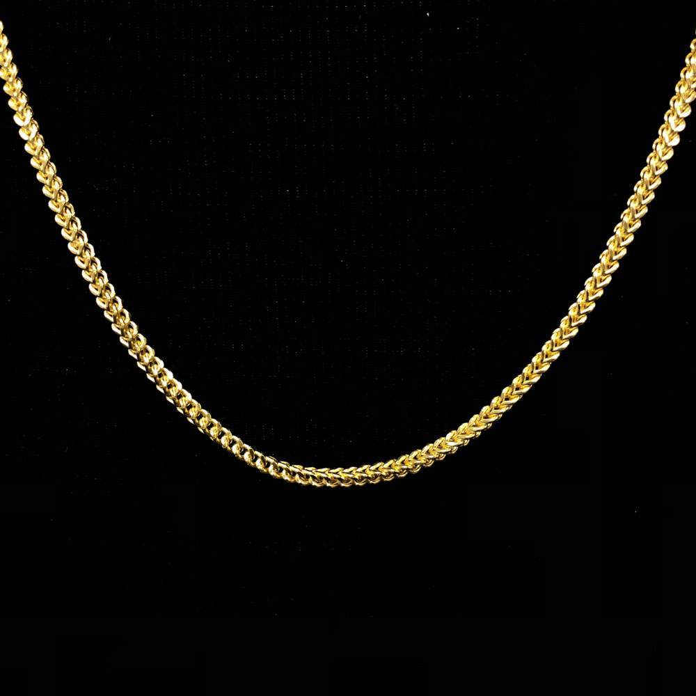 10K Yellow Gold Franco Chain Lightweight 1.5MM 16" HipHopBling