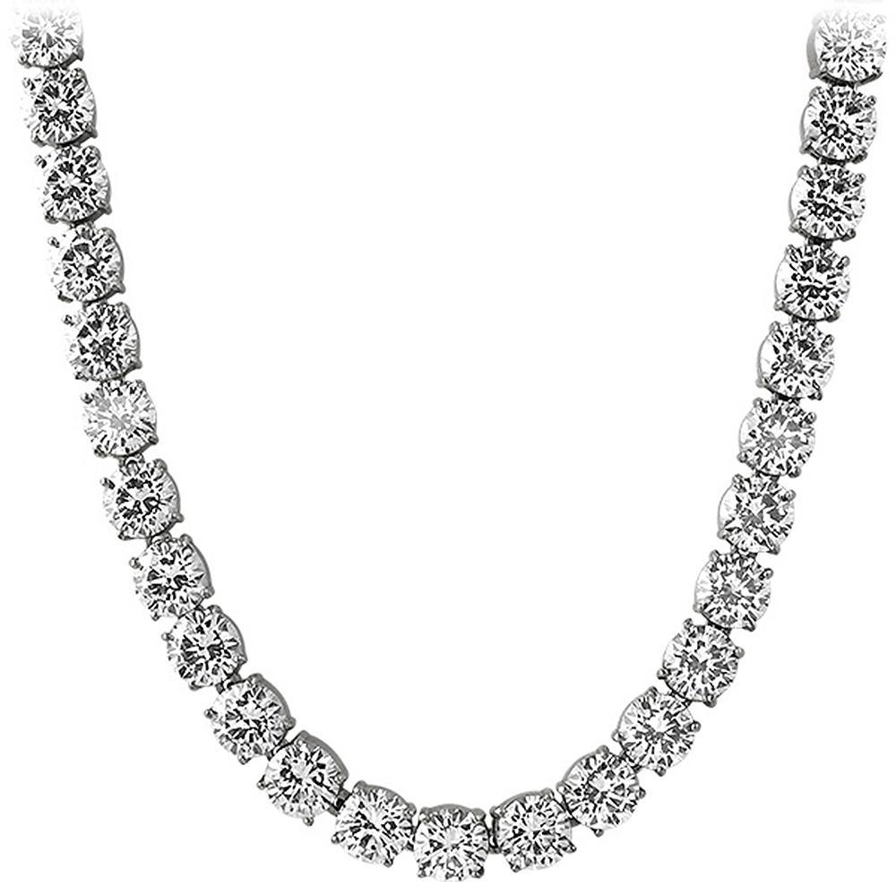 10MM Huge CZ Steel Never Fade Bling Bling Tennis Chain 18" HipHopBling