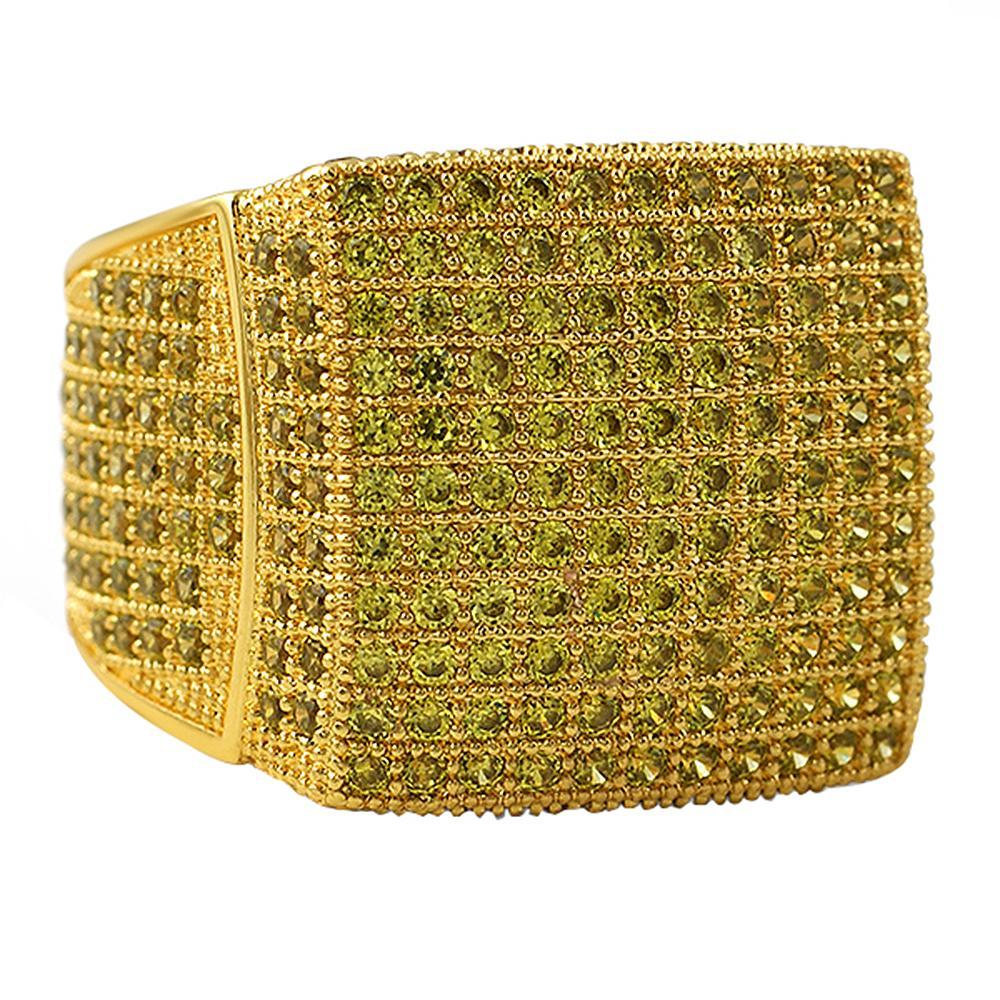 11 Row Lemonade CZ Bling Bling Ring 7 HipHopBling