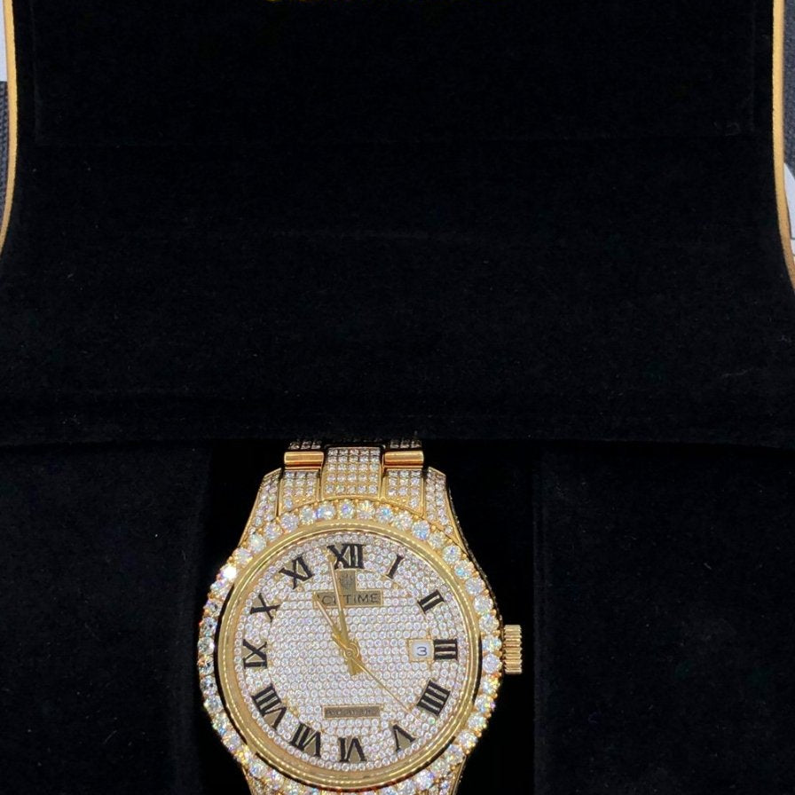 12.00 Carat Diamond Hip Hop Watch IceTime Yellow Gold HipHopBling