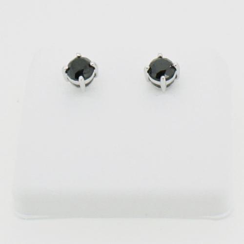 1.50cttw Genuine Black Diamond Stud Earrings HipHopBling