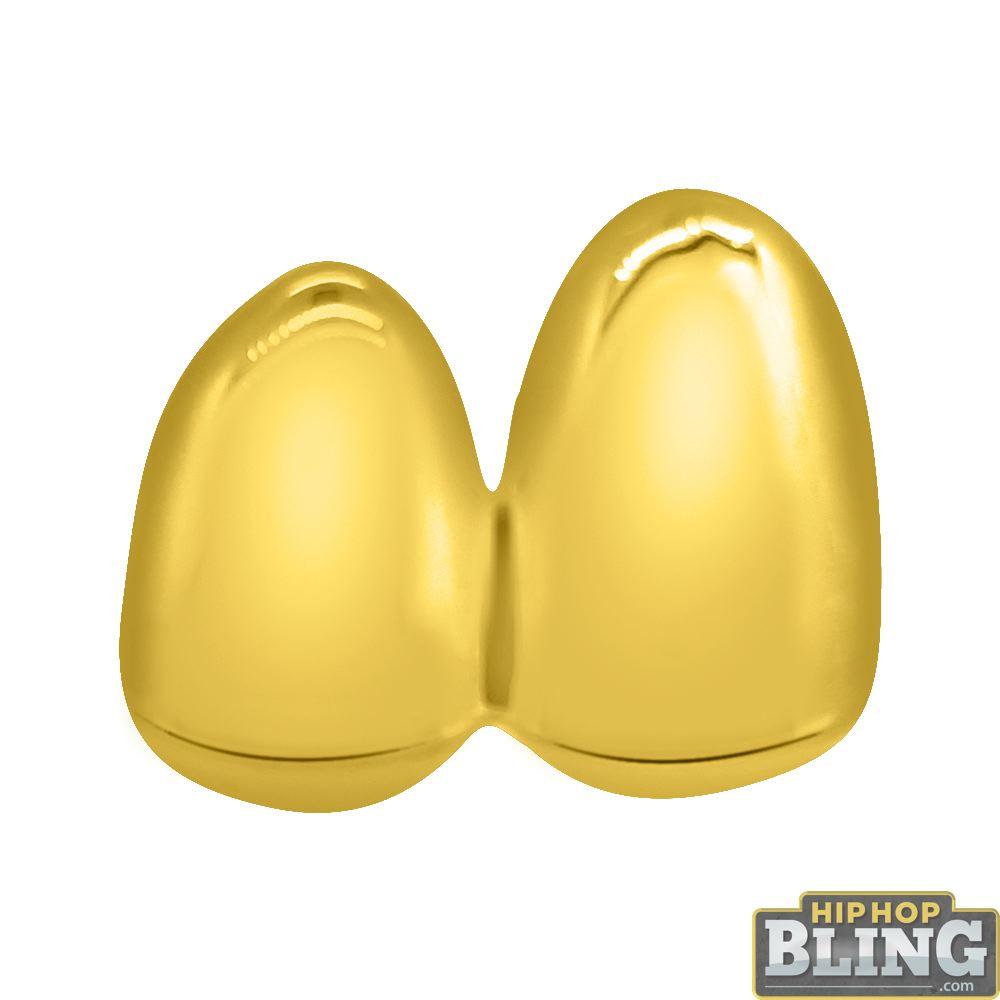2 Tooth Gold Grillz HipHopBling