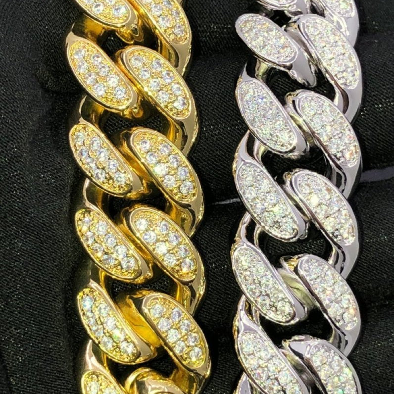 20MM Miami Cuban Link Hip Hop Bling Bling Bracelet Yellow Gold 8" HipHopBling