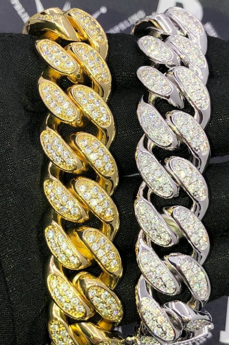 20MM Miami Cuban Link Hip Hop Bling Bling Bracelet Yellow Gold 8" HipHopBling