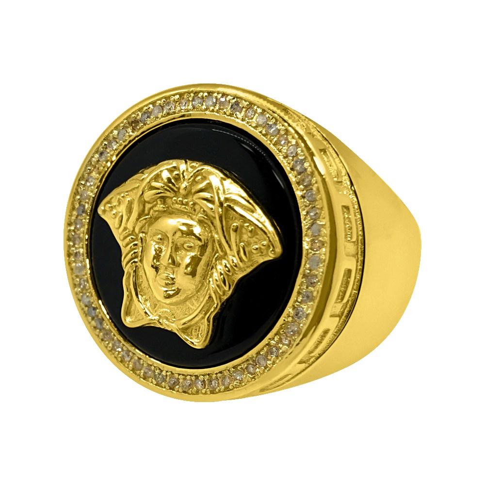 .25 Carat Diamond Medusa Hip Hop Ring Gold .925 7 HipHopBling