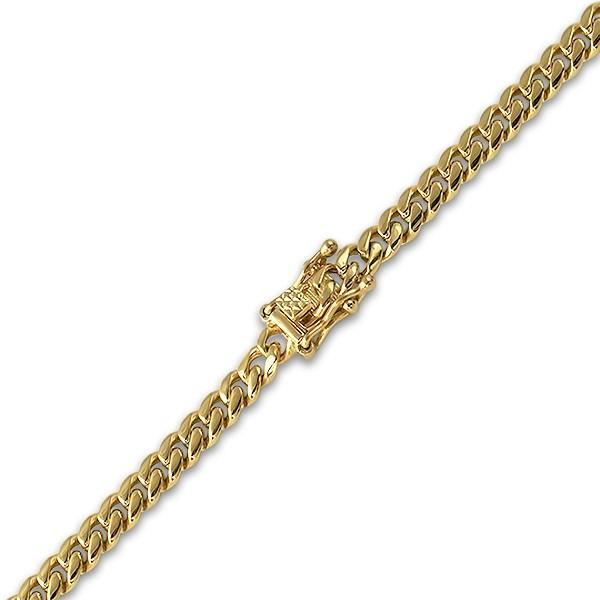 6MM Miami Cuban IP Gold Steel Bracelet Triple Lock 7" HipHopBling