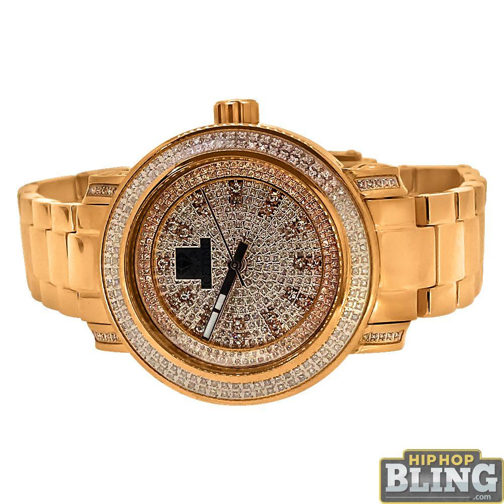 .75 Carat Diamond Queen IceTime Womens Watch Rose Gold HipHopBling
