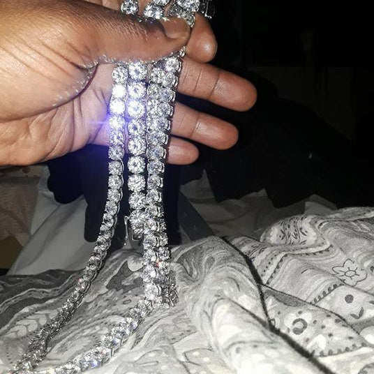 8MM CZ Stainless Steel Bling Bling 1 Row Tennis Chain 18" HipHopBling