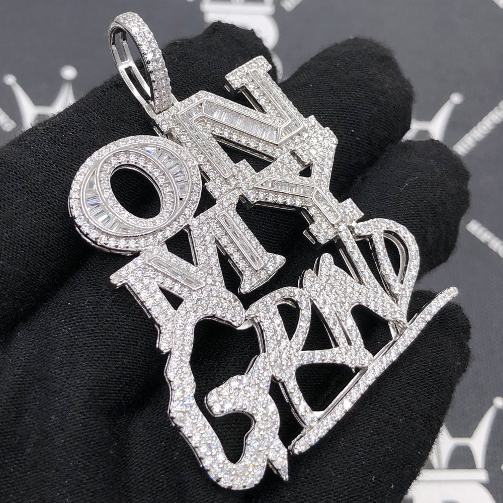 .925 Silver On My Grind VVS CZ Iced Out Pendant HipHopBling