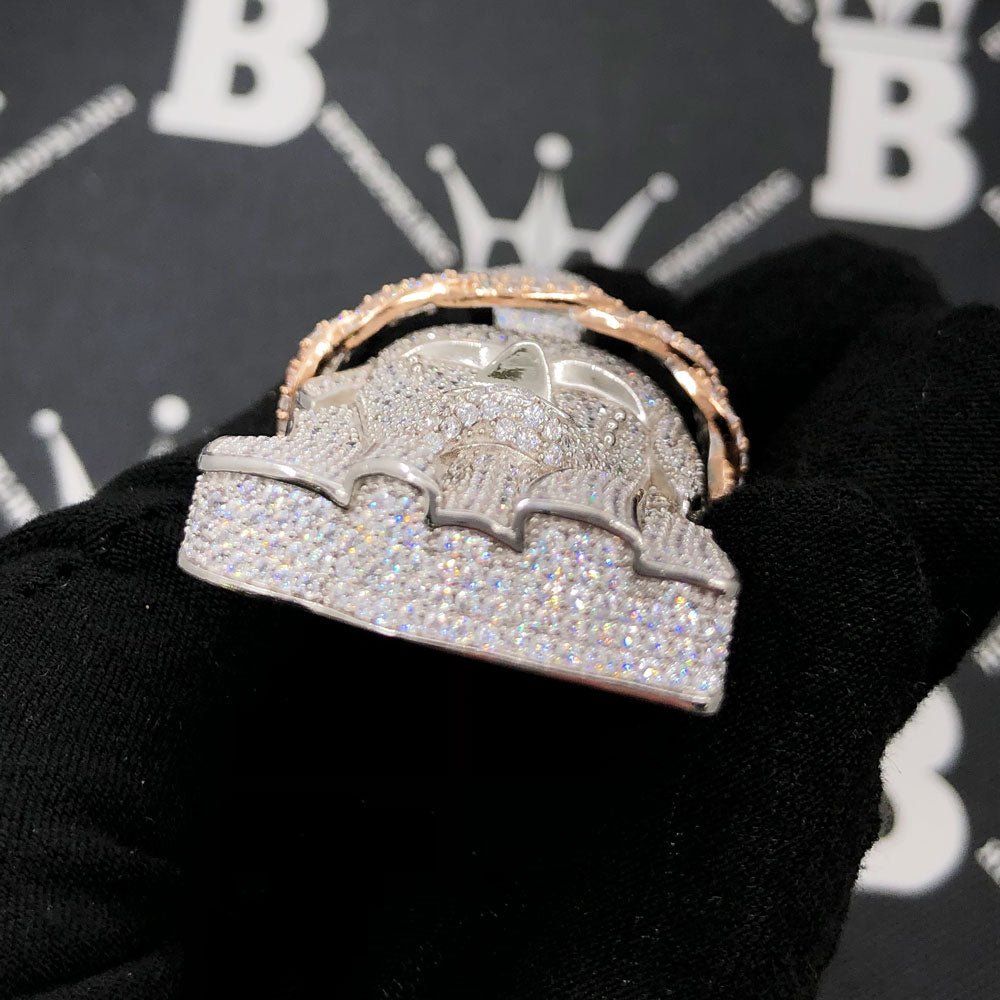 .925 Silver Pave Jesus VVS CZ Iced Out Pendant White Gold HipHopBling
