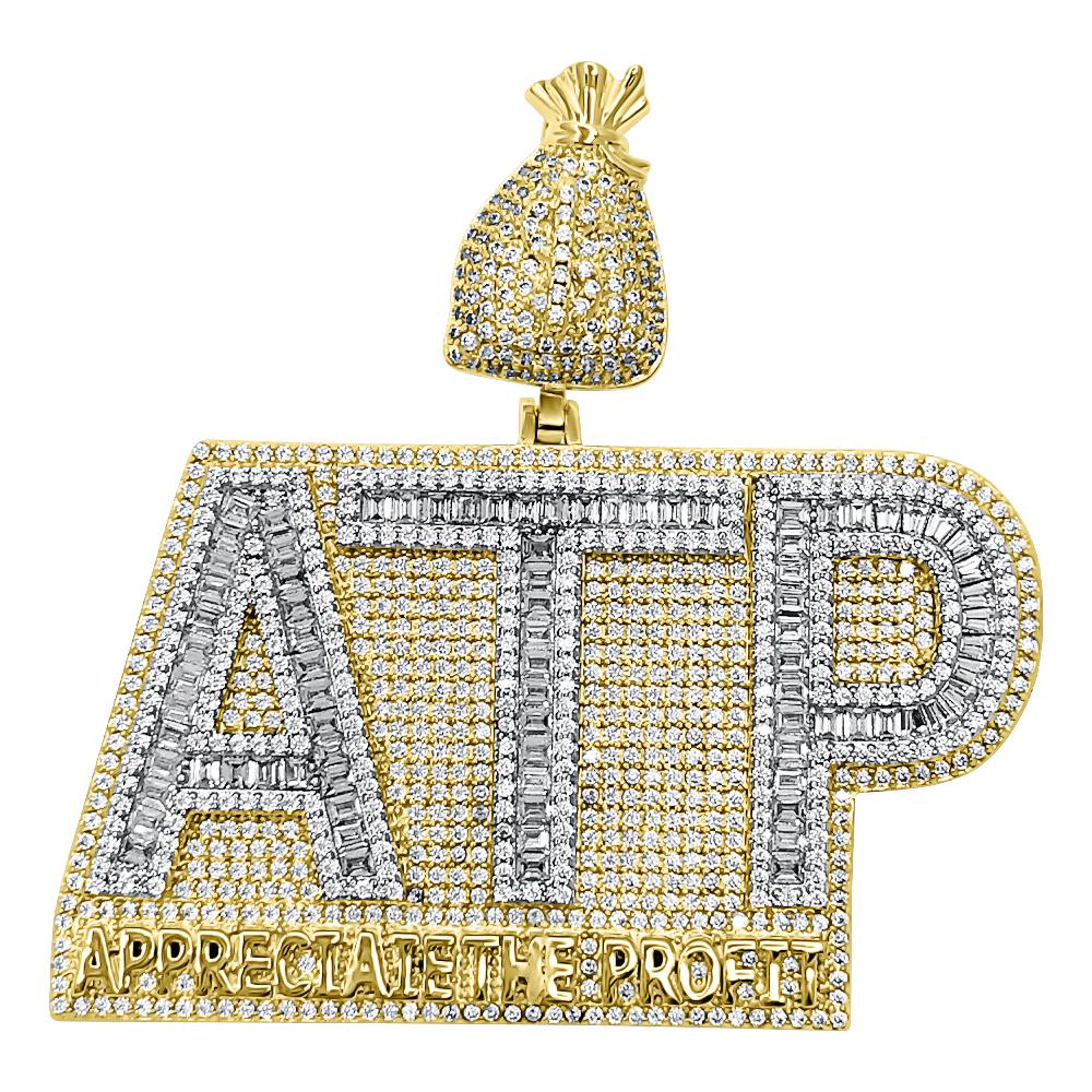ATP Appreciate The Profit Baguette VVS CZ Iced Out Pendant HipHopBling