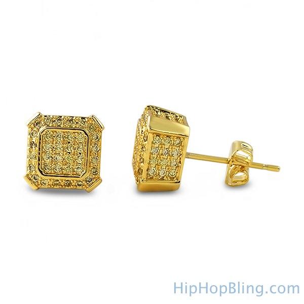 Ballers Lemonade Hip Hop CZ Earrings HipHopBling