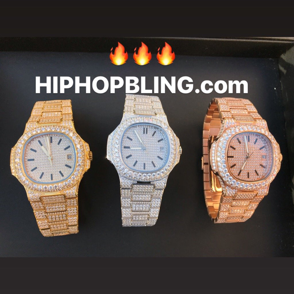 Best Quality Modern CZ Stainless Steel Watch Bling Bling HipHopBling