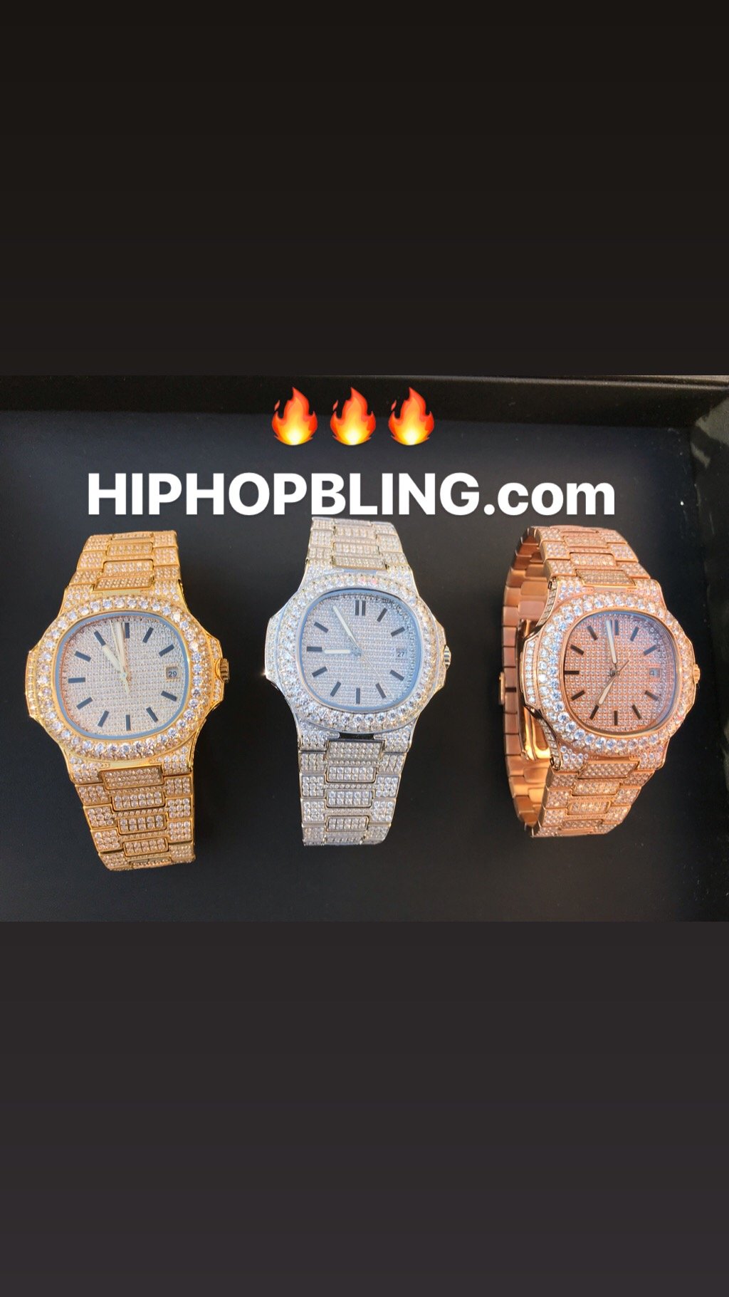 Best Quality Modern CZ Stainless Steel Watch Bling Bling HipHopBling