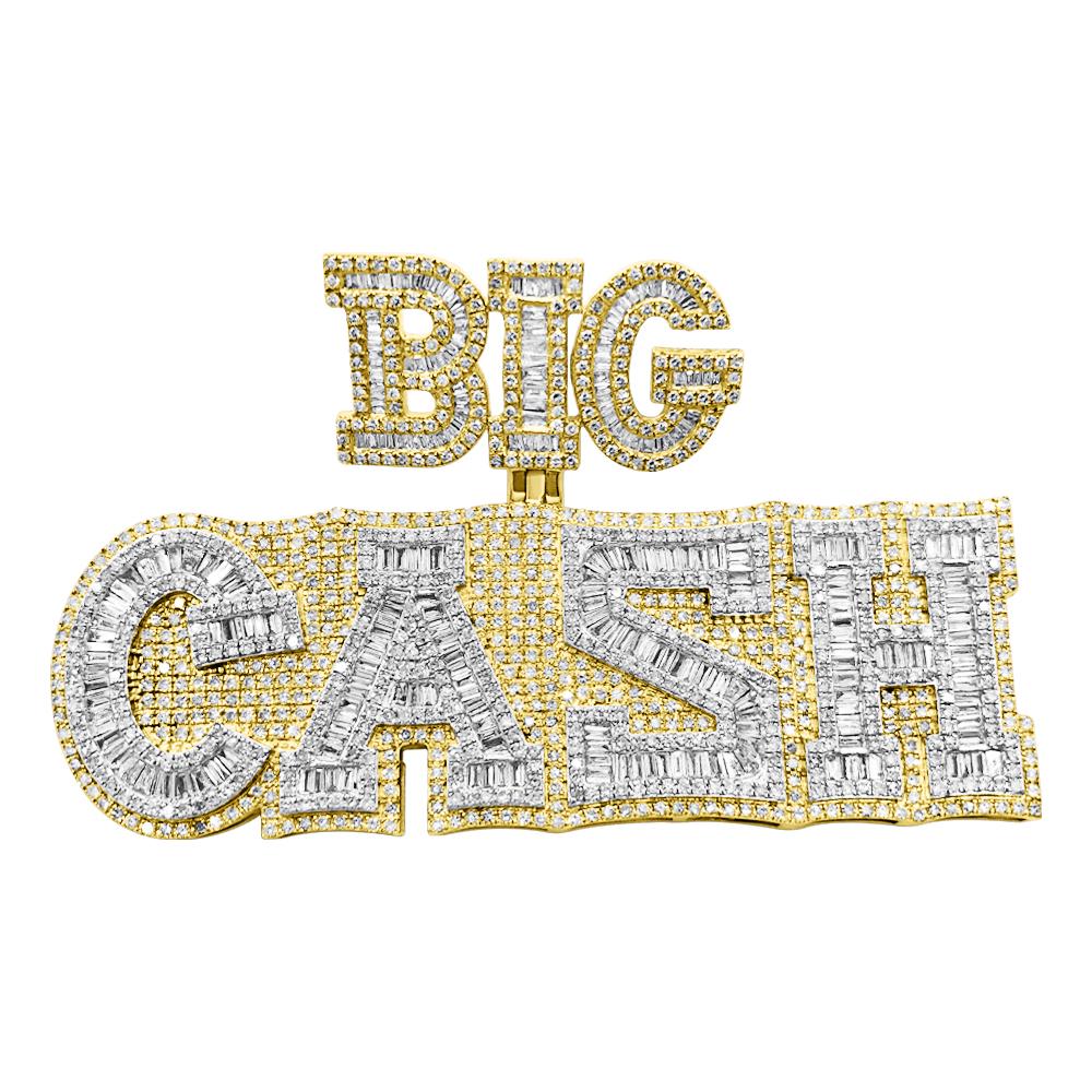 BIG CASH Diamond Pendant 6.90cttw 10K Yellow Gold HipHopBling