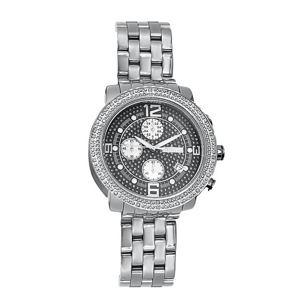 Black Dial Chronograph .25 Carat Diamond Hip Hop Watch JoJino HipHopBling
