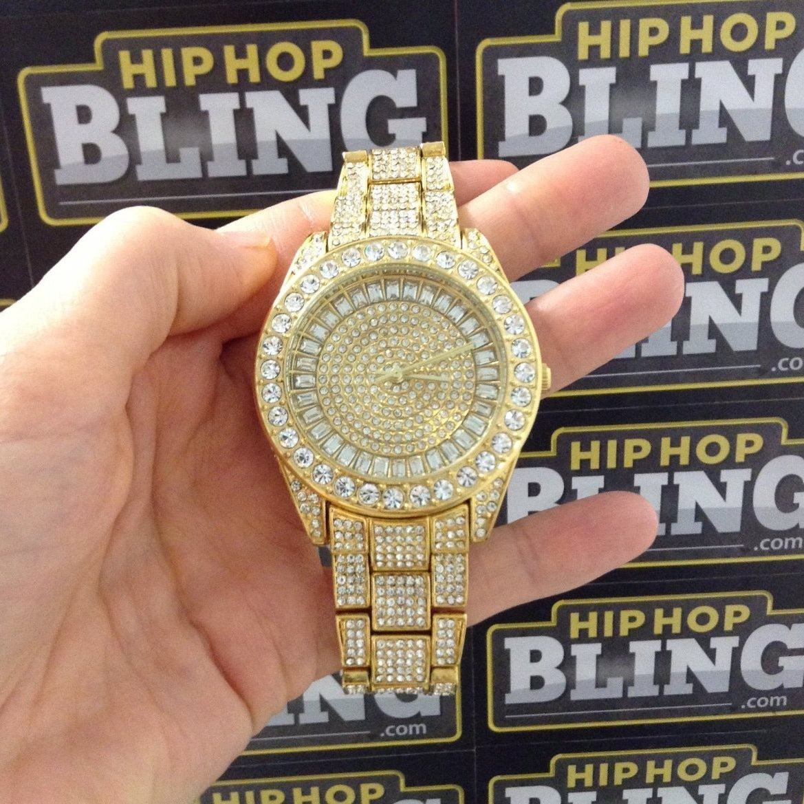 Bling Bling 41MM Gold Fully Custom Watch HipHopBling