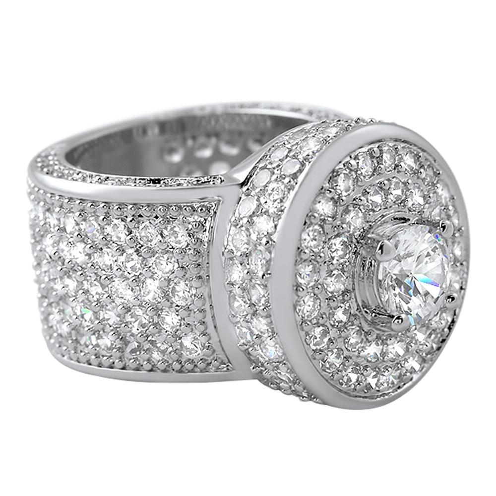 Bling Bling Cluster Micro Pave CZ Ring HipHopBling