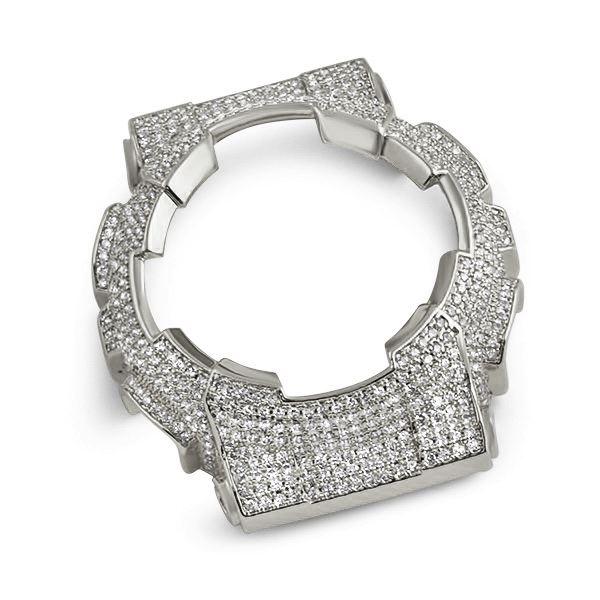 Bling Bling CZ Bezel Rhodium for Casio Baby G Shock HipHopBling