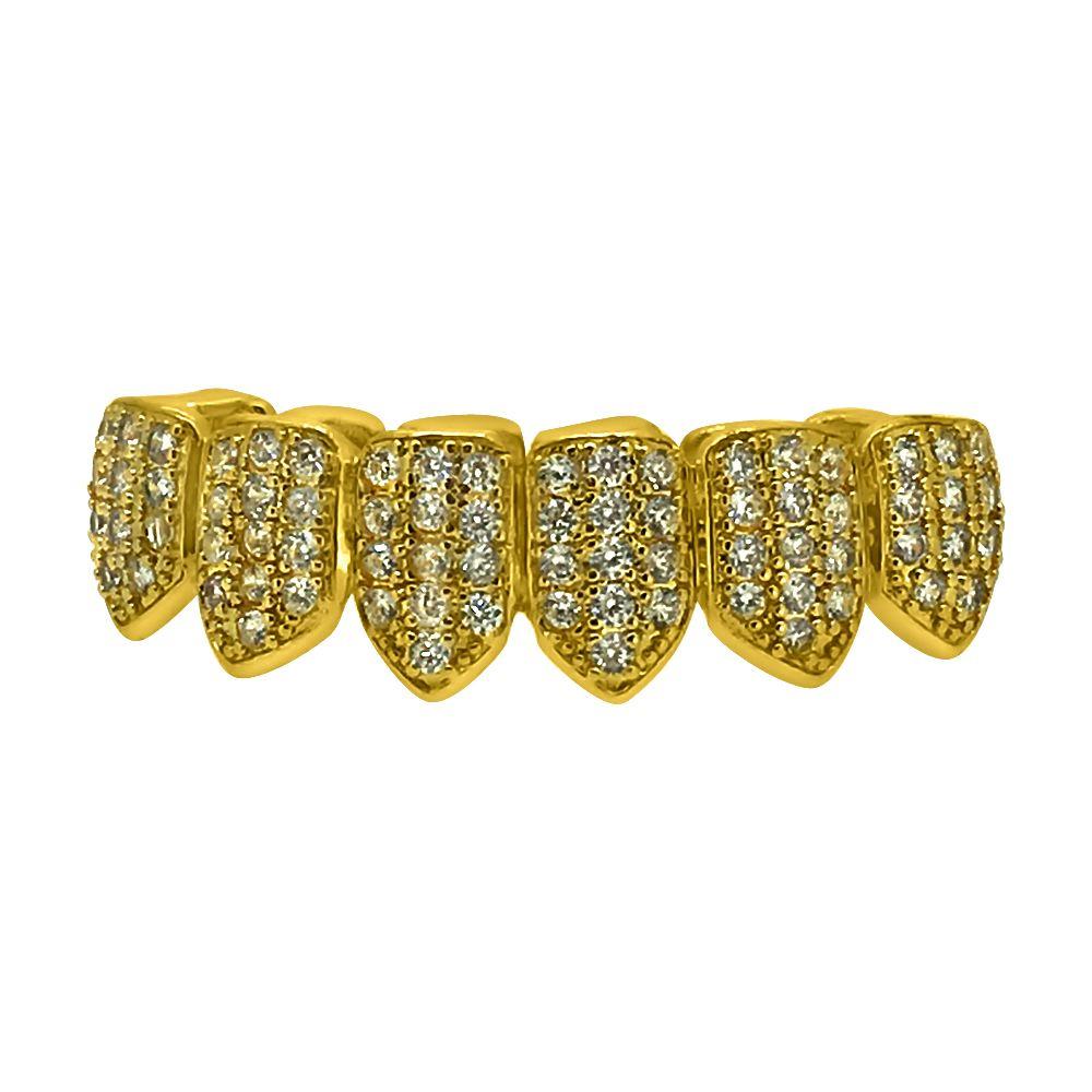 Bling Bling CZ Gold Hip Hop Grillz Bottom Teeth HipHopBling