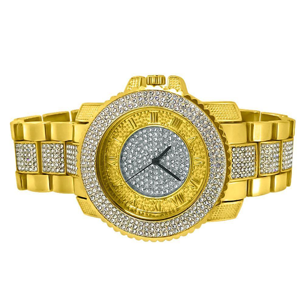 Bling Bling Gold Greek Hour Hip Hop Watch HipHopBling