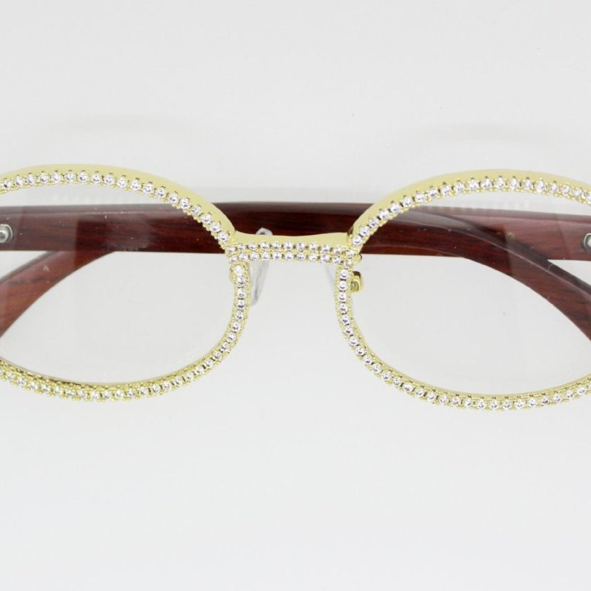 Bling Bling Sunglasses CZ Frames Gold HipHopBling